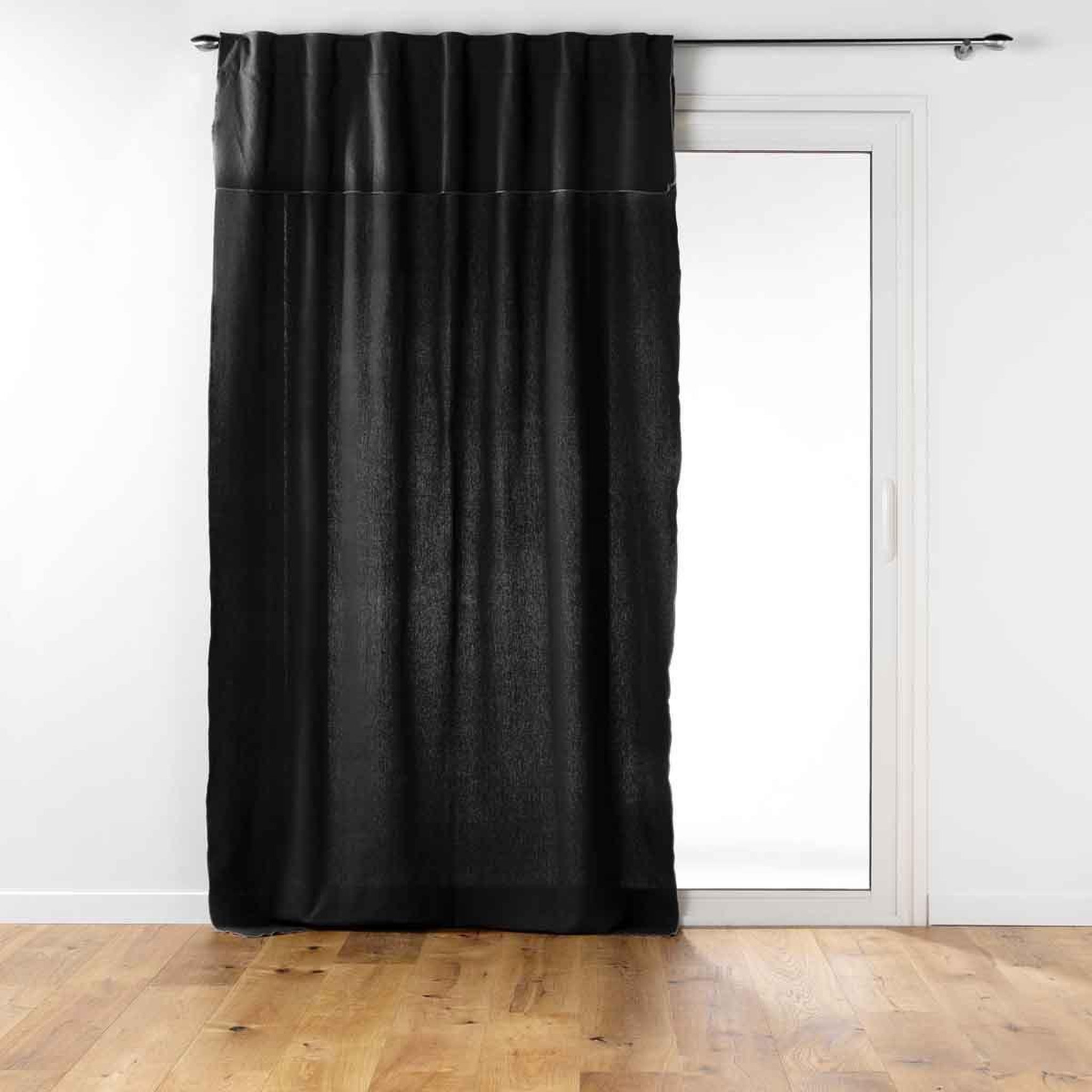 Douceur d'Intérieur Rideau à passants  mistraline  140x240cm noir