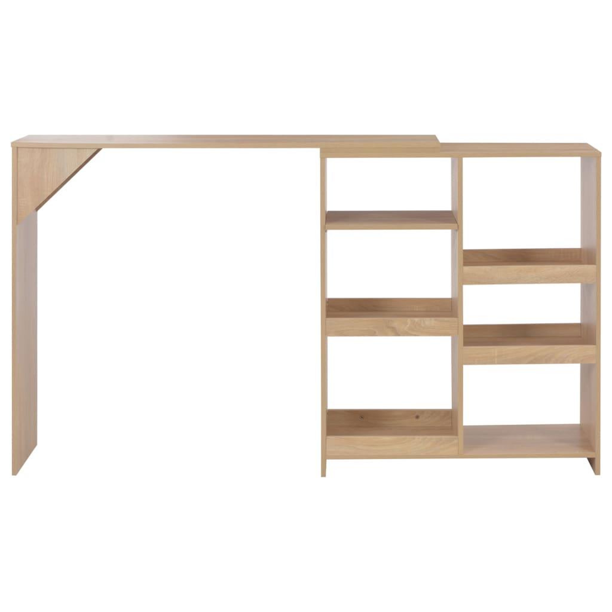 Voir la diapositive 3 : VIDAXL Table de bar avec tablette amovible Chene 138x39x110 cm