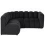 Voir la diapositive 1 : LISA DESIGN Debbie - canapé modulable d'angle gauche 4 places avec accoudoir en tissu texturé