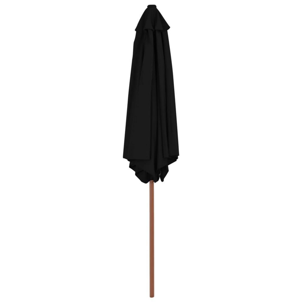 VIDAXL Parasol de jardin avec mat en bois noir 270 cm