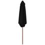 Voir la diapositive 3 : VIDAXL Parasol de jardin avec mat en bois noir 270 cm