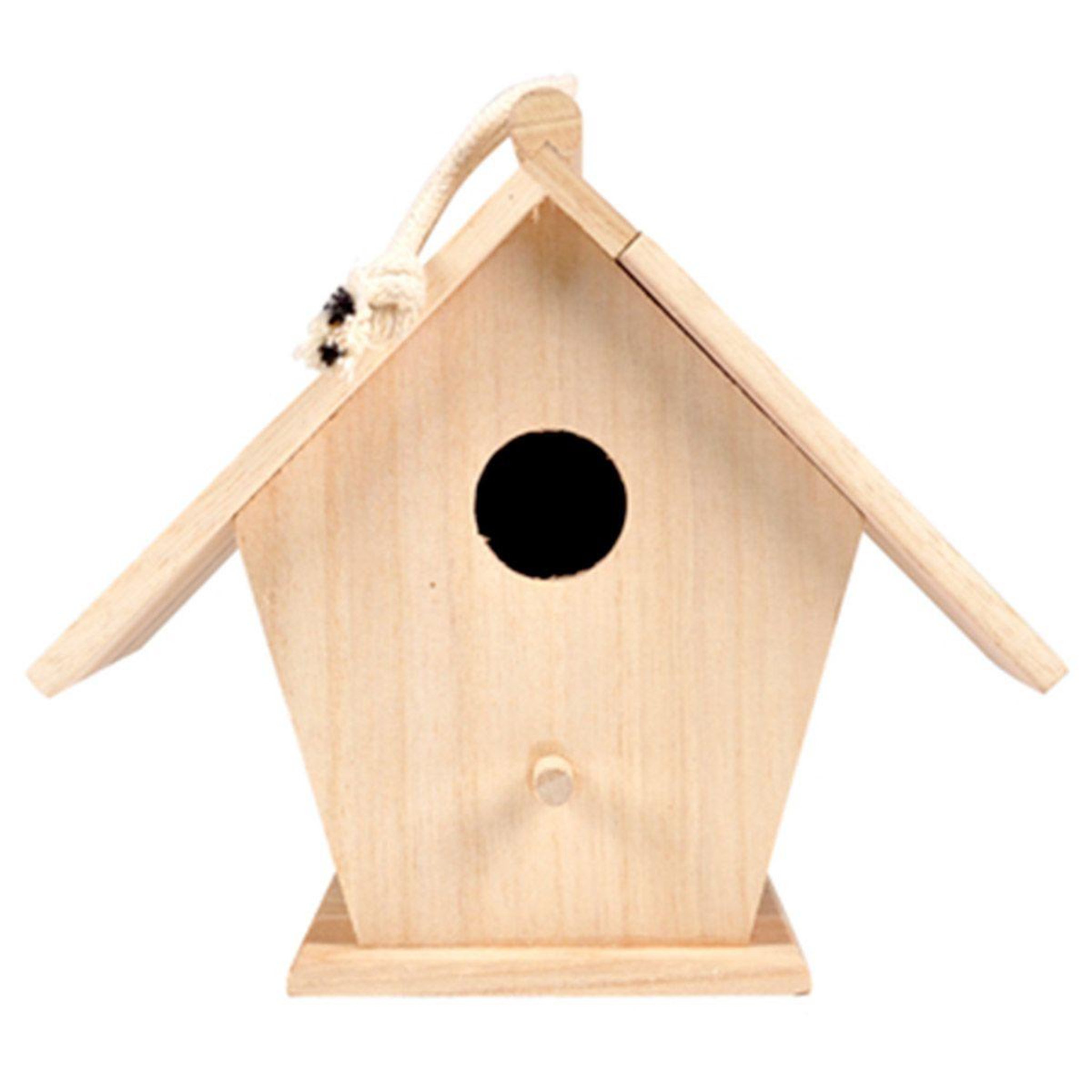 Voir la diapositive 2 : HOMEA Nichoir pour Oiseau  A Personnaliser  21cm Naturel
