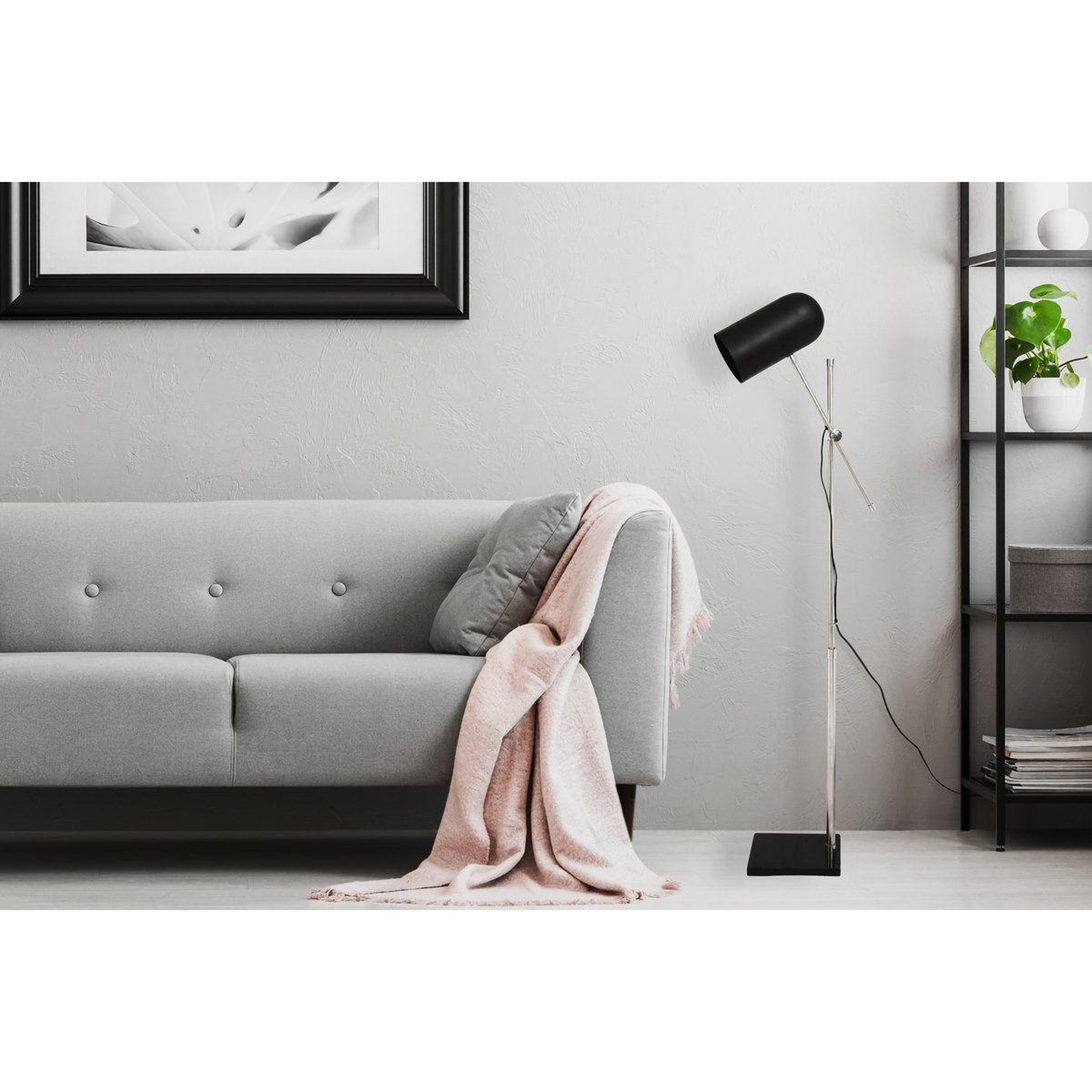 Voir la diapositive 4 : Paris Prix Lampadaire industriel  celeste  142cm noir & argent