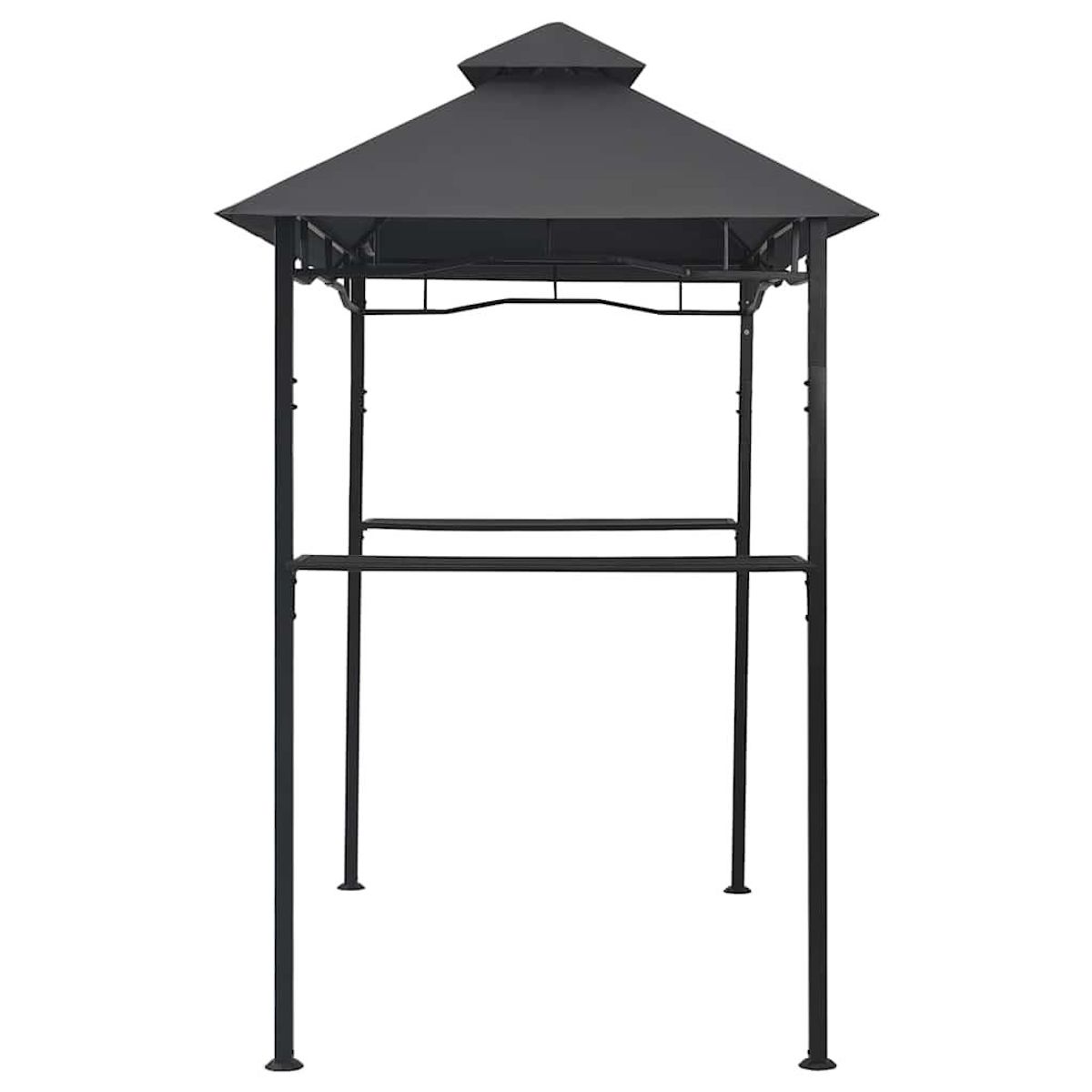 VIDAXL Belvedere de barbecue 240x150x255 cm Anthracite Acier