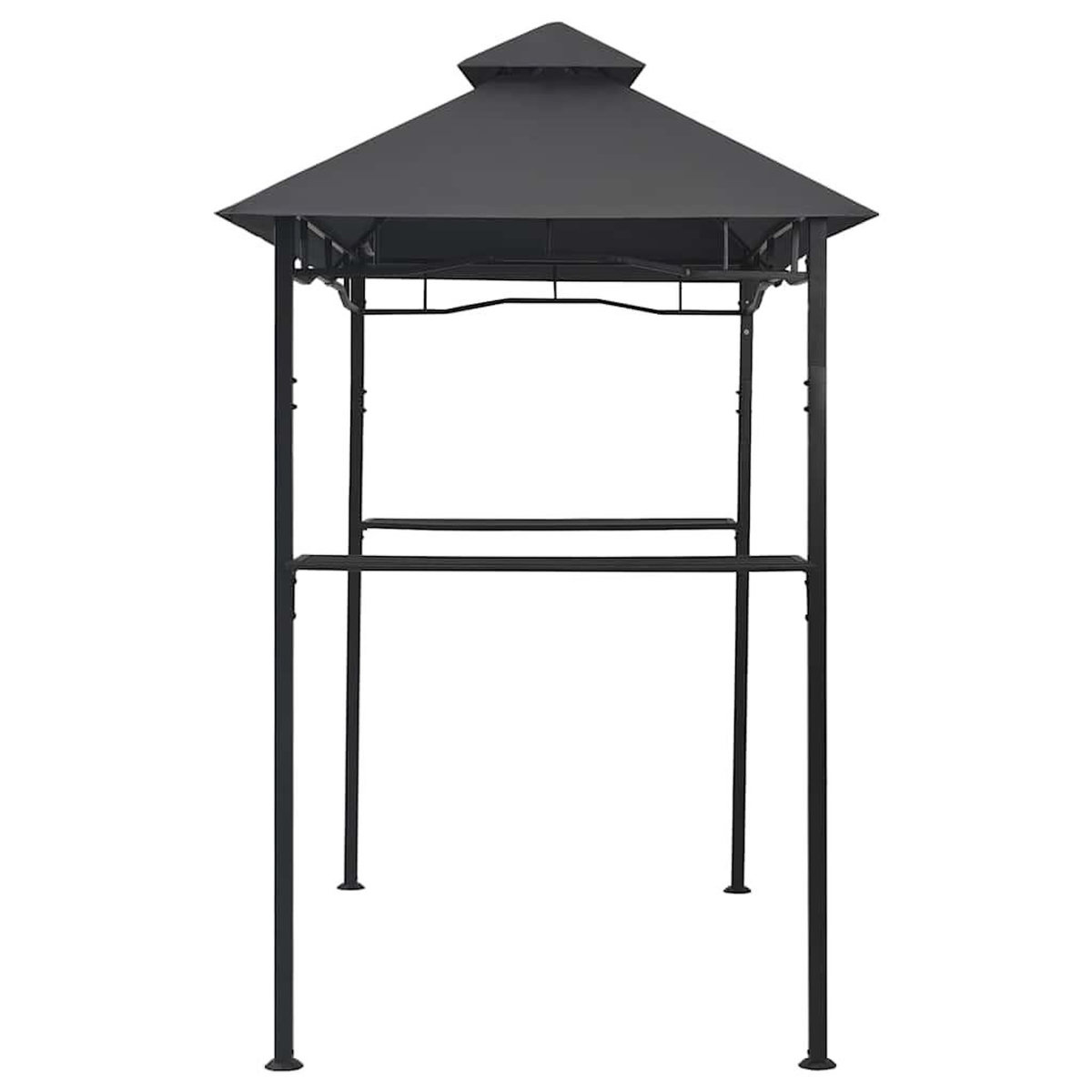 VIDAXL Belvedere de barbecue 240x150x255 cm Anthracite Acier