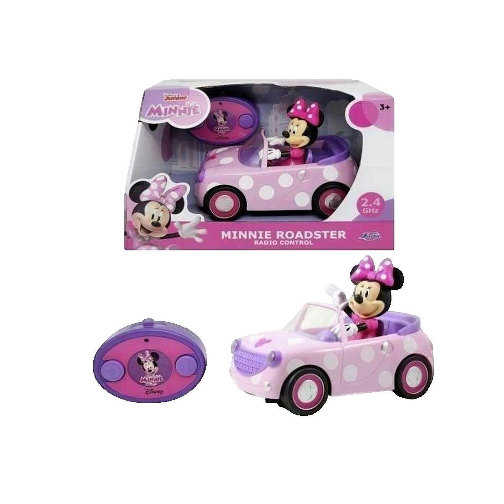 Voir la diapositive 2 : JADA Voiture télécommandée Smoby Minnie Roadster multicolore