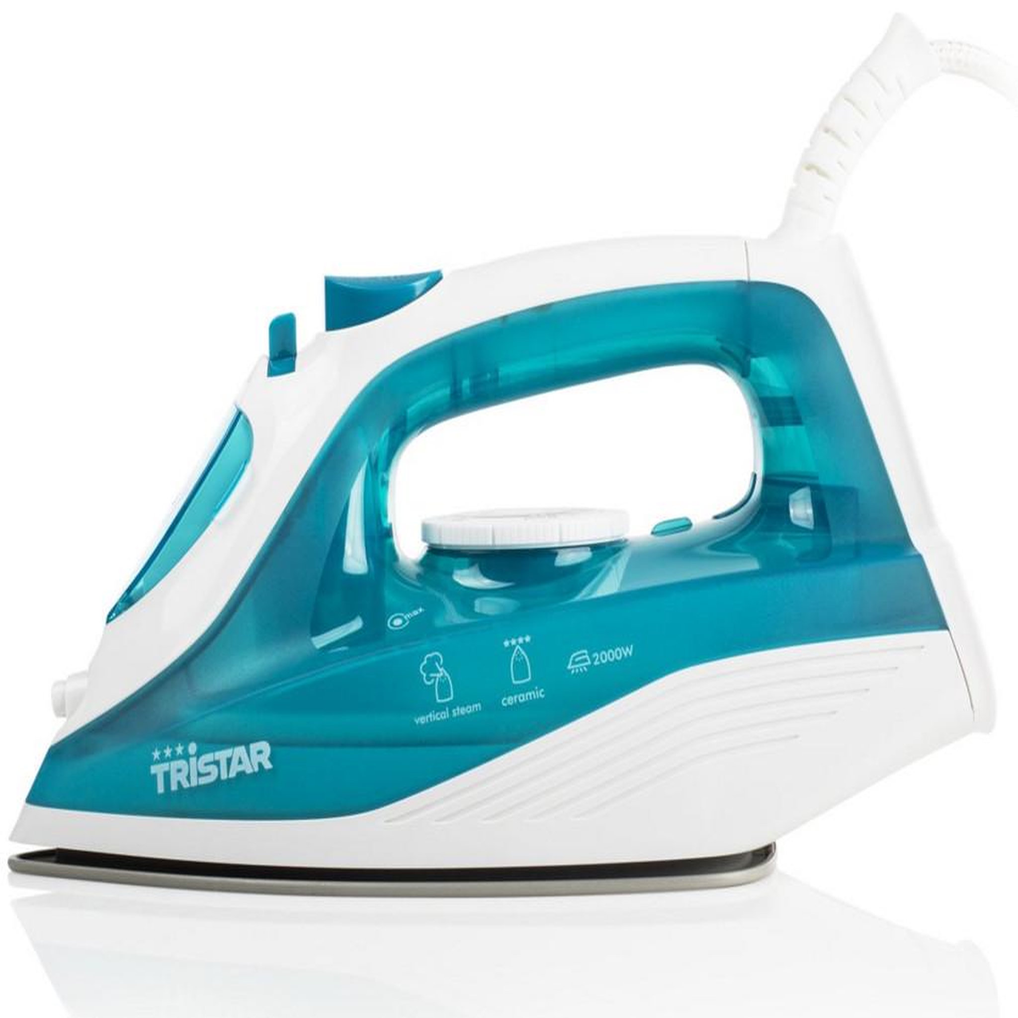 Voir la diapositive 5 : TRISTAR Fer à repasser vapeur 2000w 16g/mn - st8300