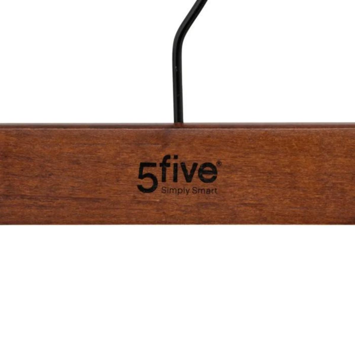 FIVE Lot de 2 Cintres à Pince en Bois  Vintage  33cm Marron