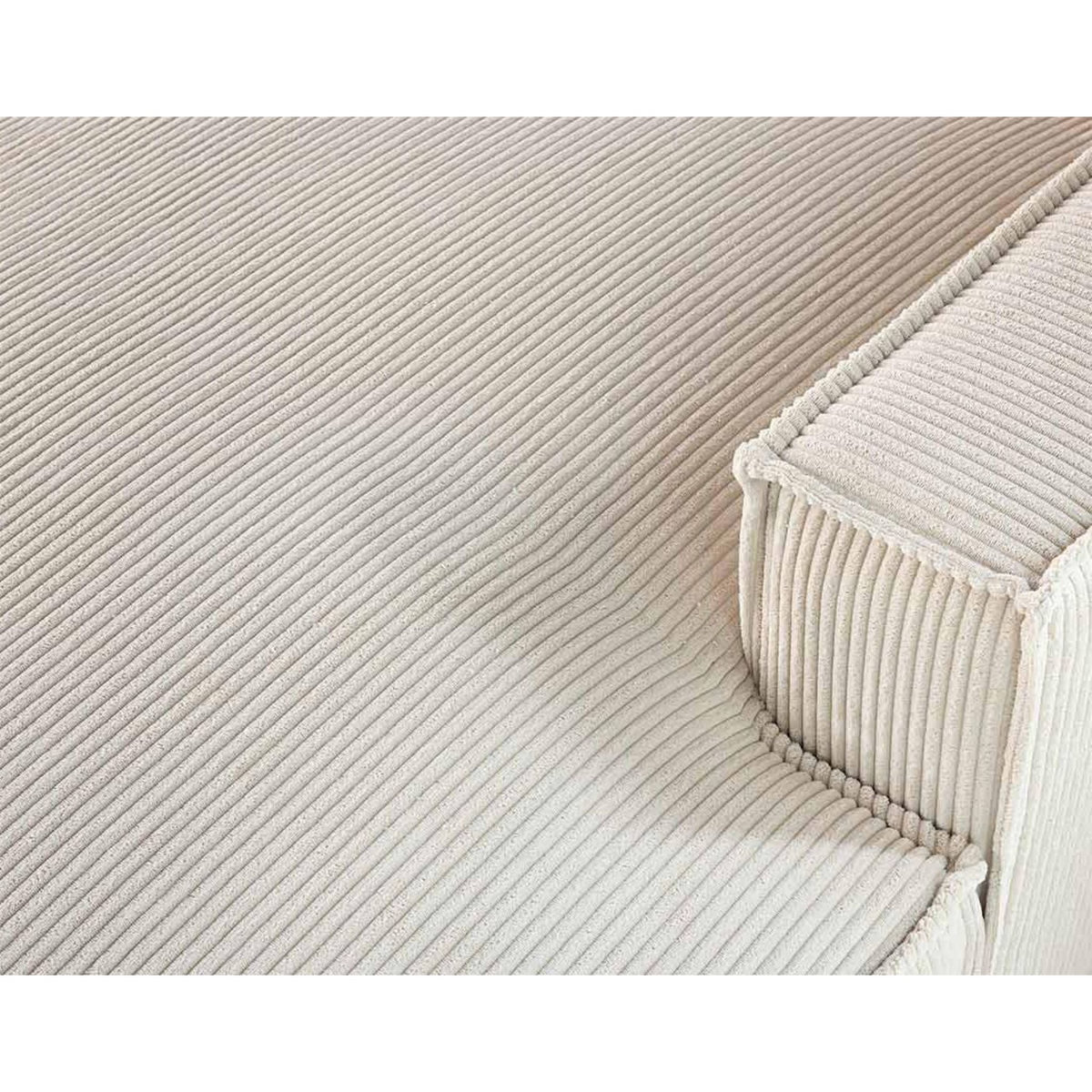 LISA DESIGN Spiaggia - canapé panoramique d'angle gauche - 7 places - en velours côtelé