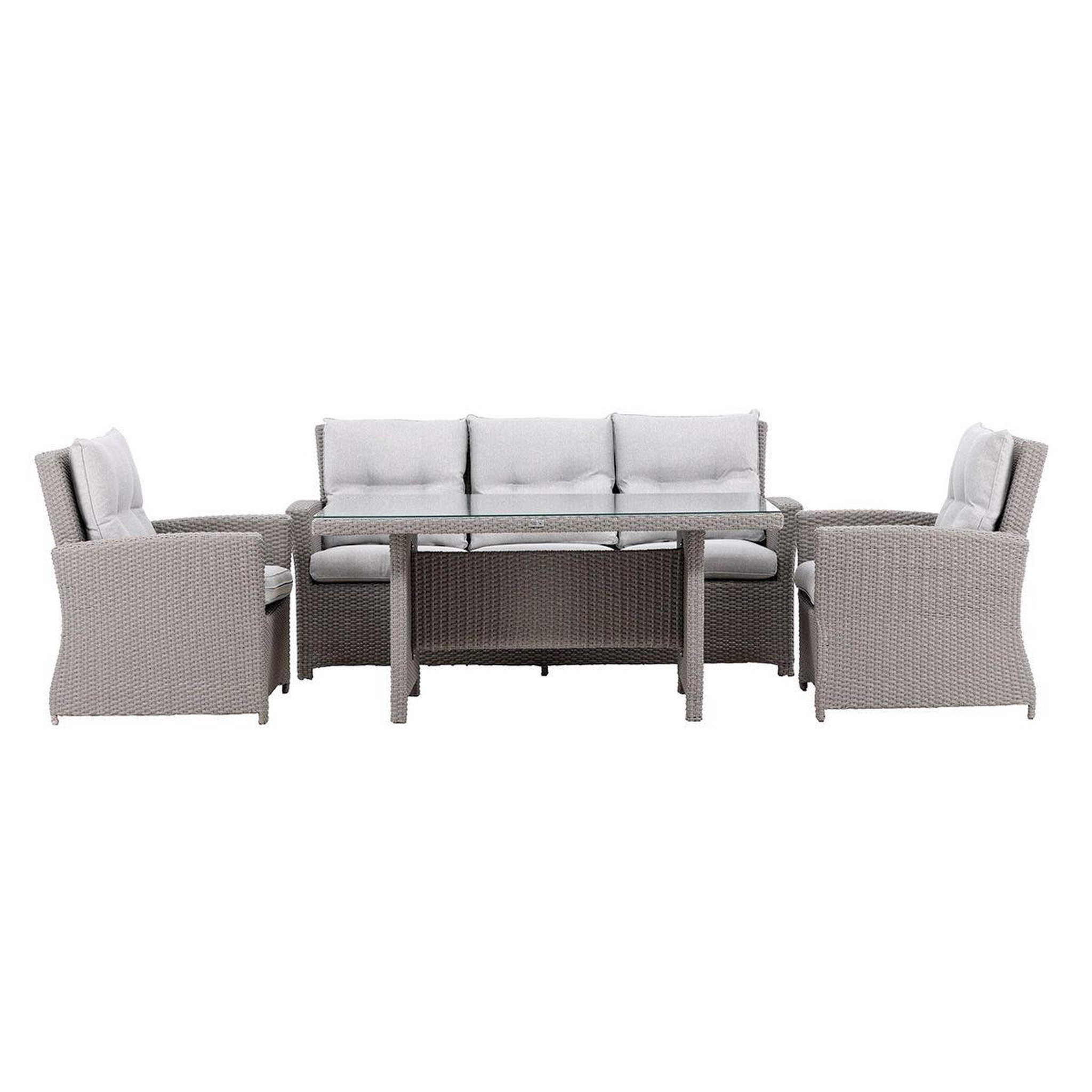 Paris Prix Salon repas de jardin 5 places  brentwood  186cm gris