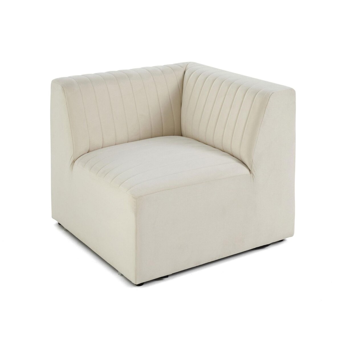 LISA DESIGN Nova - module d'assise d'angle réversible - en velours