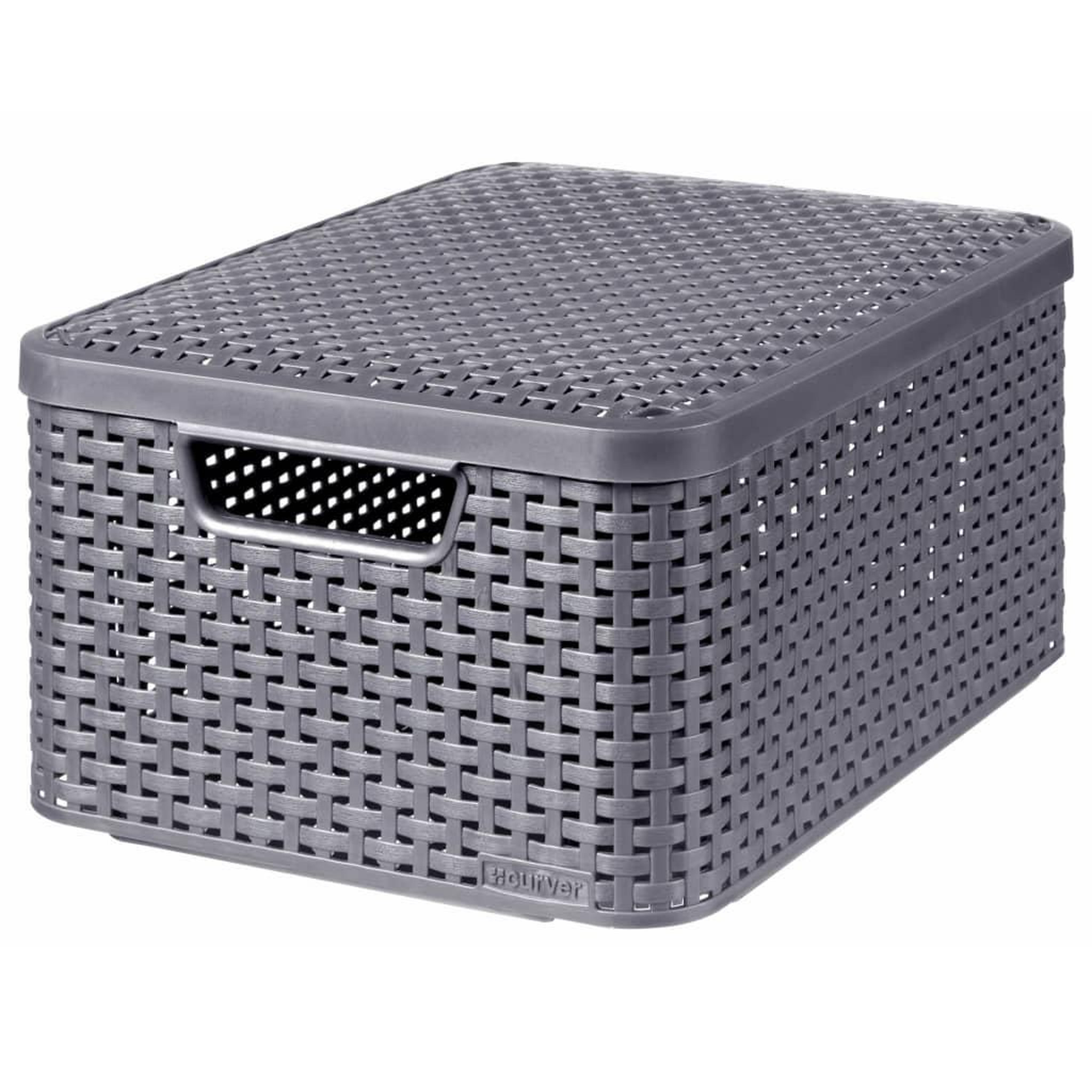 Voir la diapositive 2 : CURVER Curver Boîtes de rangement Style avec couvercle 3 pcs M Anthracite