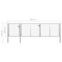 Voir la diapositive 6 : VIDAXL Portail de jardin Acier 400 x 100 cm Argente