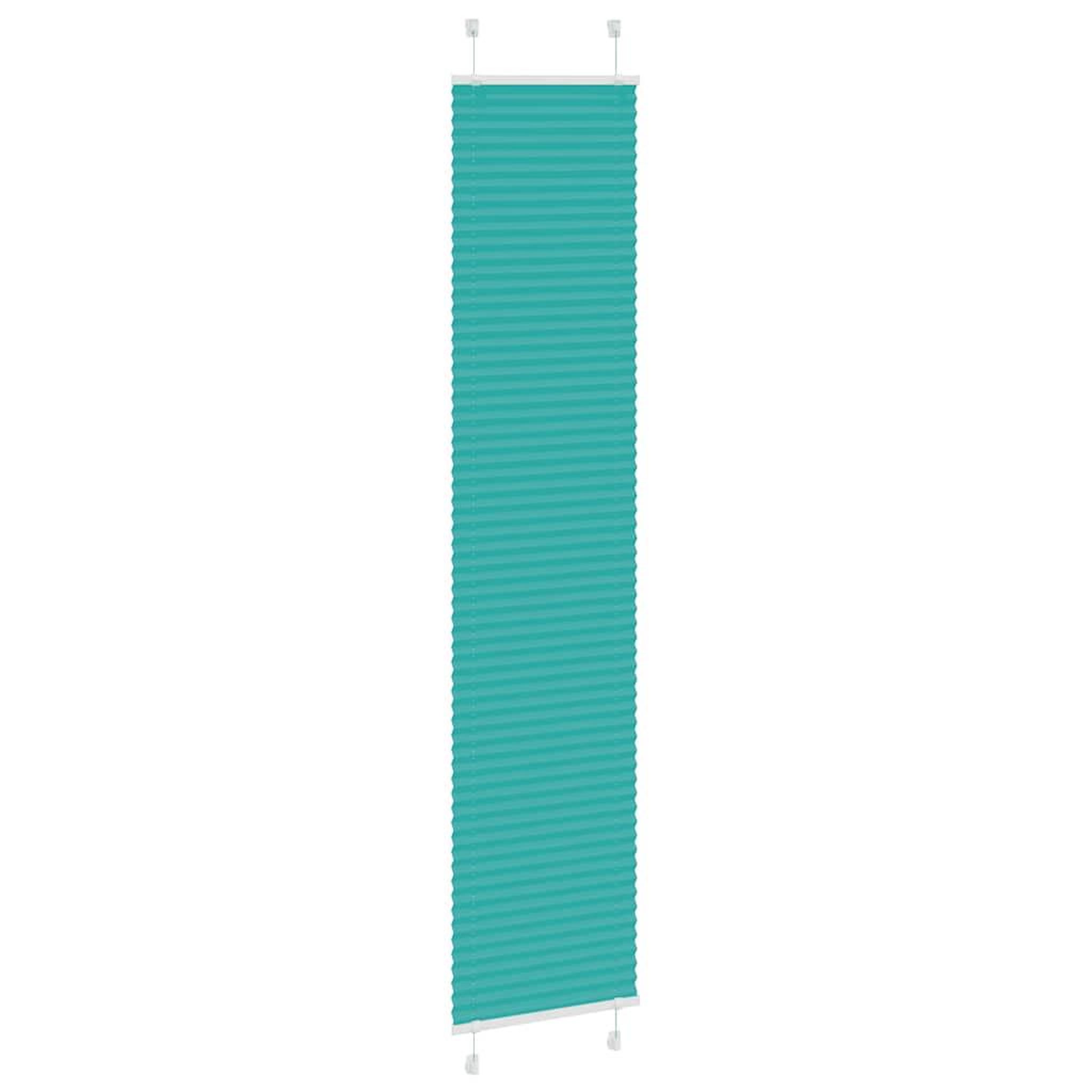 Voir la diapositive 3 : VIDAXL Store plisse vert petrole 45x200 cm largeur du tissu 44,4 cm