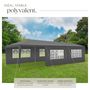 Voir la diapositive 3 : tectake Pavillon 9 x 3 m en système emboîtable gris