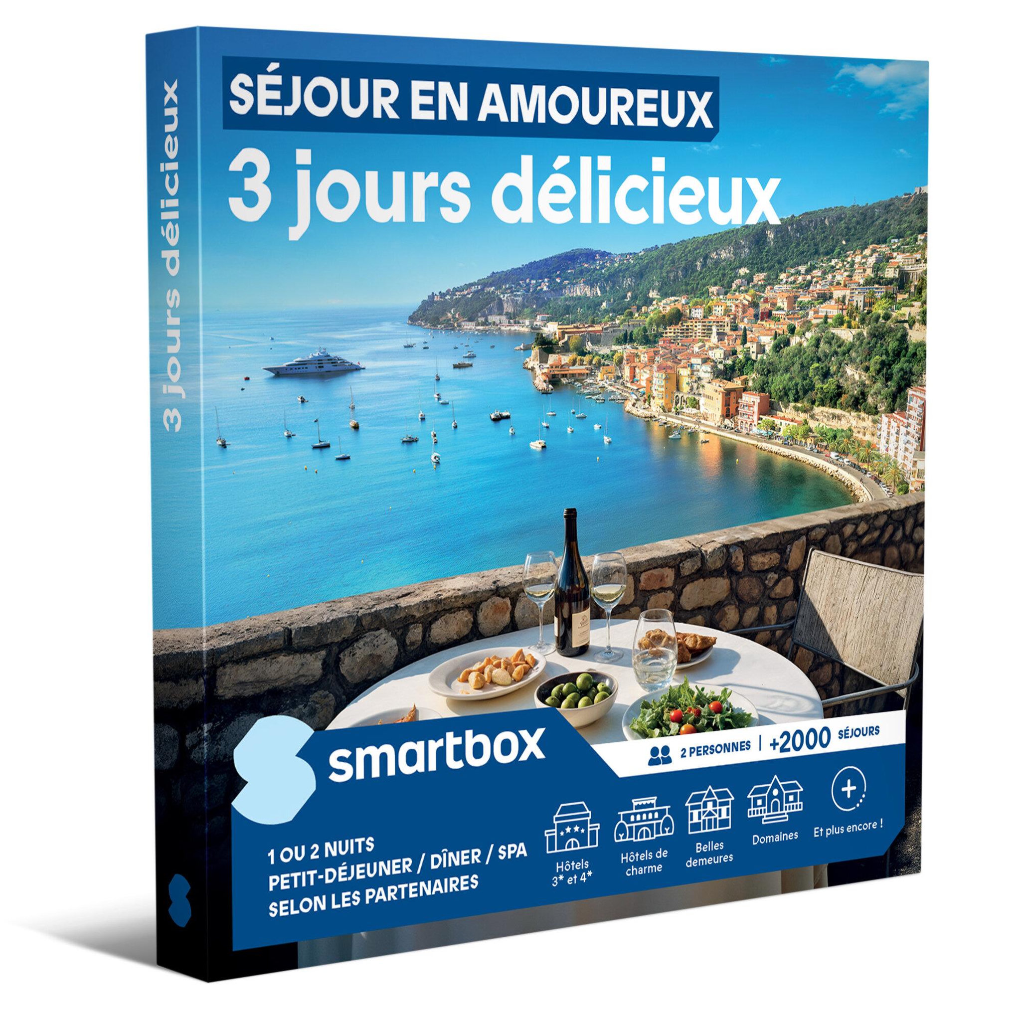 Smartbox Séjour en amoureux 3 jours délicieux - coffret cadeau séjour