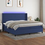 Voir la diapositive 1 : VIDAXL Sommier a lattes de lit matelas LED Bleu 200x200 cm Tissu