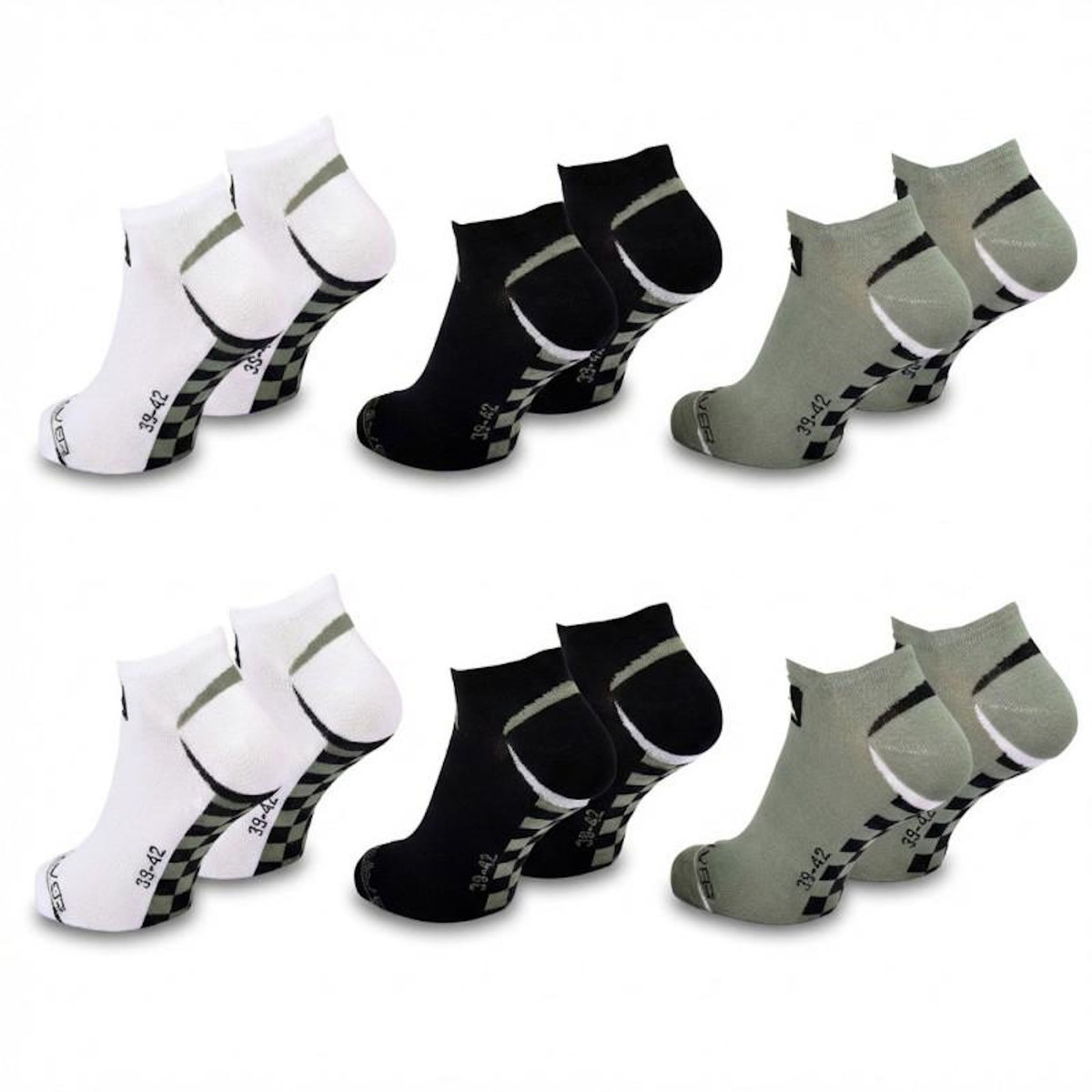 QUIKSILVER Quiksilver Pack de Chaussettes Homme SNEAKER– Lot 6 Paires Sport