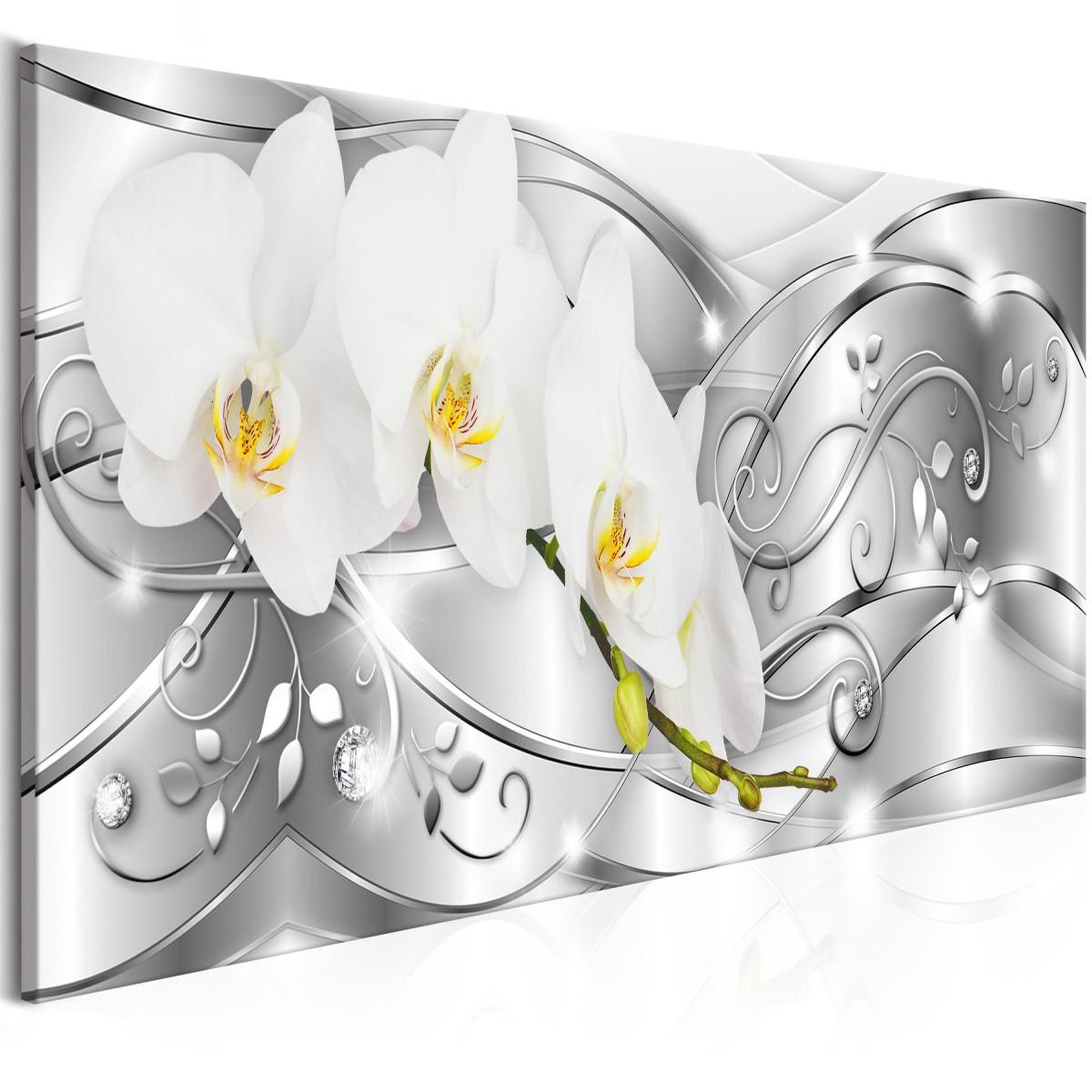 Voir la diapositive 1 : Paris Prix Tableau imprimé  flowering narrow silver