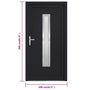 Voir la diapositive 6 : VIDAXL Porte d'entree anthracite 108x208 cm PVC