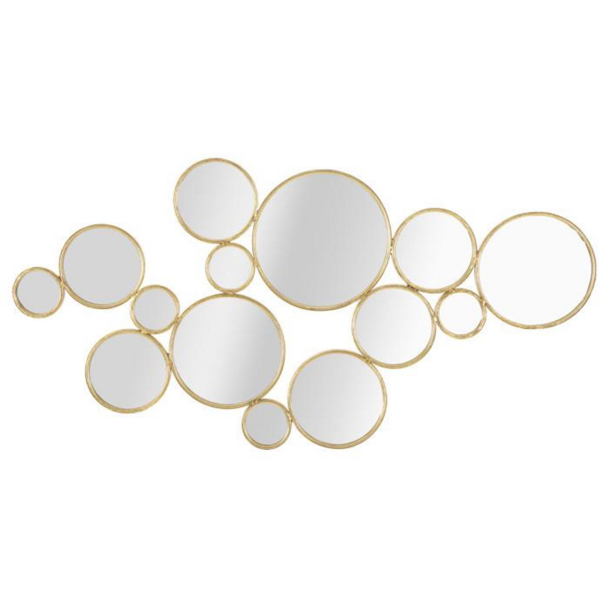 Paris Prix Décoration Murale en Métal  Miroirs Ronds  100cm Or