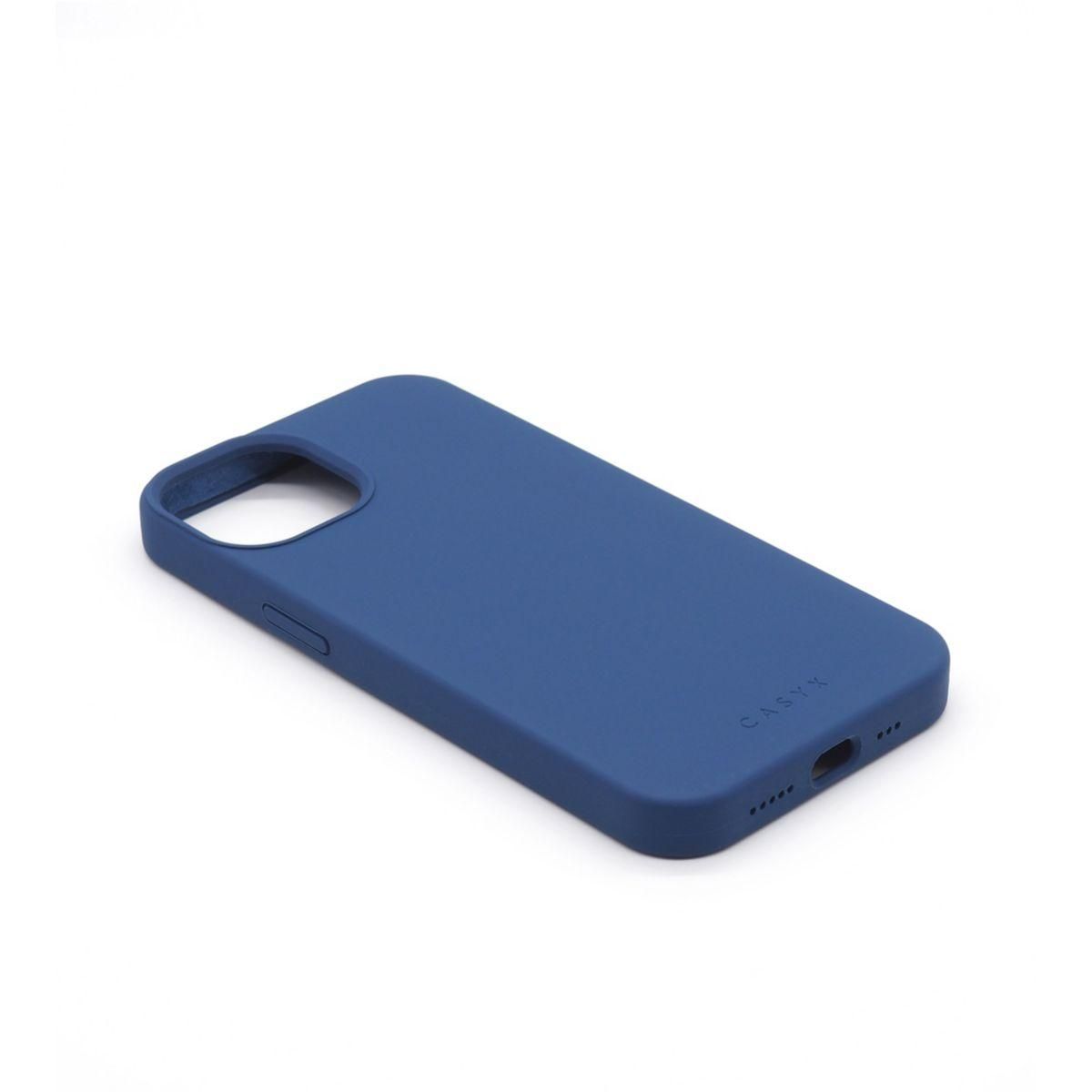 CASYX Coque iPhone 15 Pro Magsafe sillic Bleu Cobalt