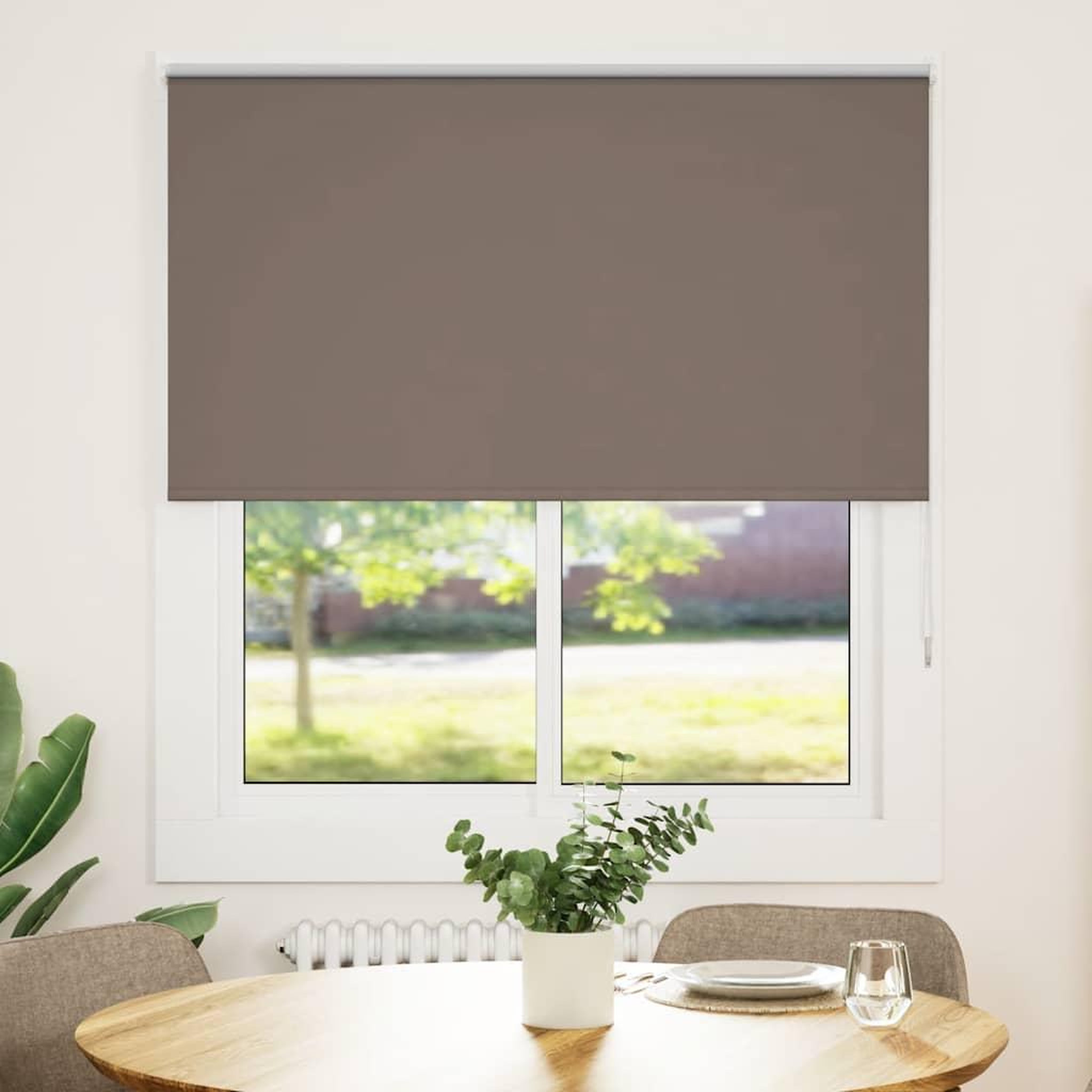 VIDAXL Store enrouleur occultant cafe 135x150cm largeur du tissu