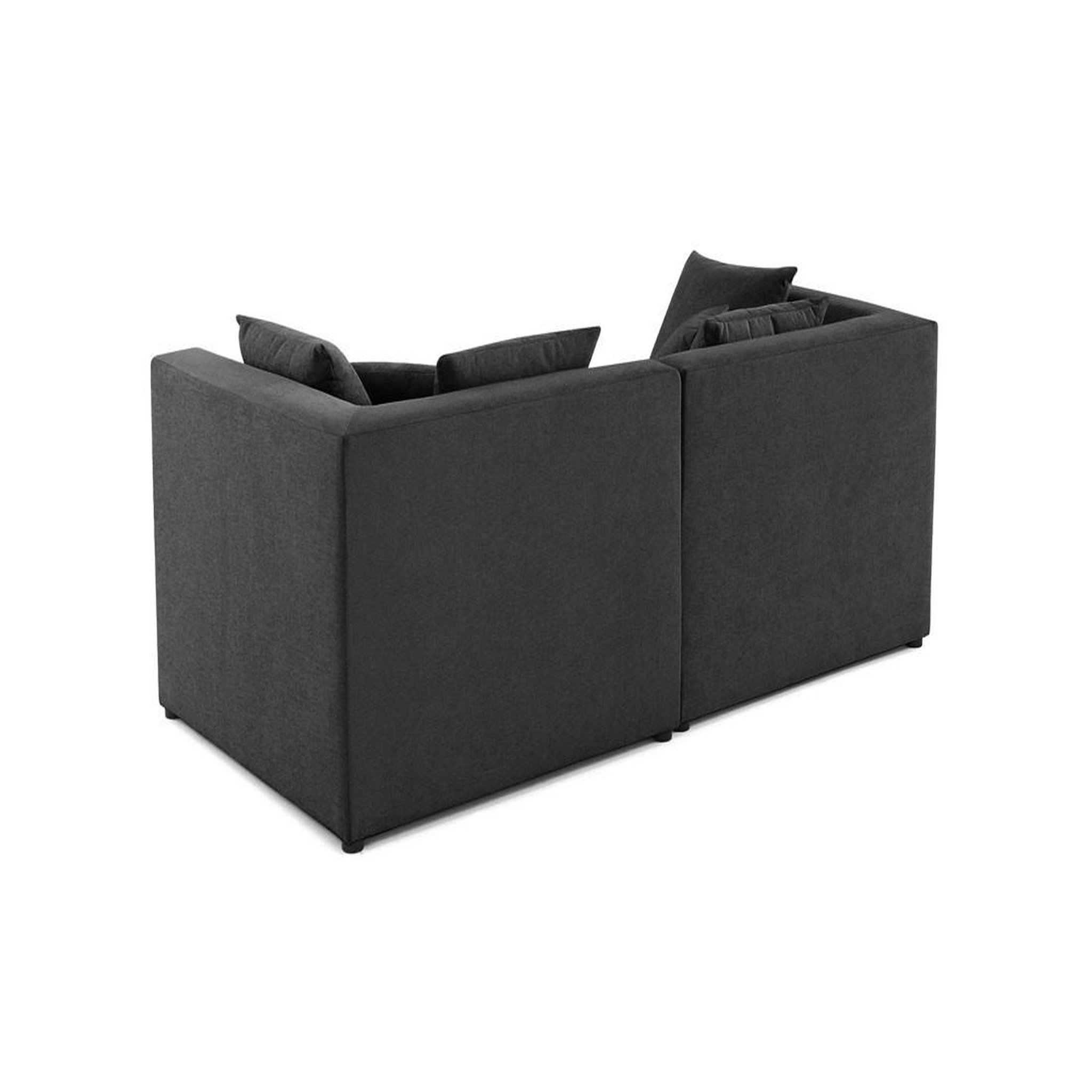 Voir la diapositive 4 : LISA DESIGN Amalfi - canapé modulable 2 places - en tissu