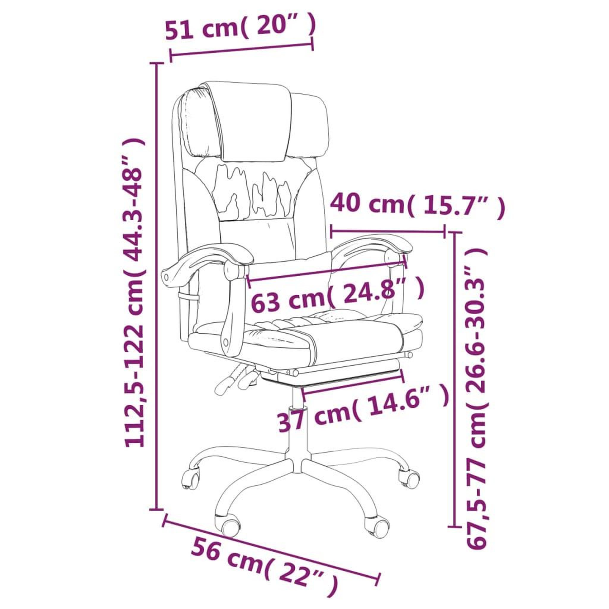 Voir la diapositive 6 : VIDAXL Fauteuil de massage inclinable de bureau Noir Similicuir
