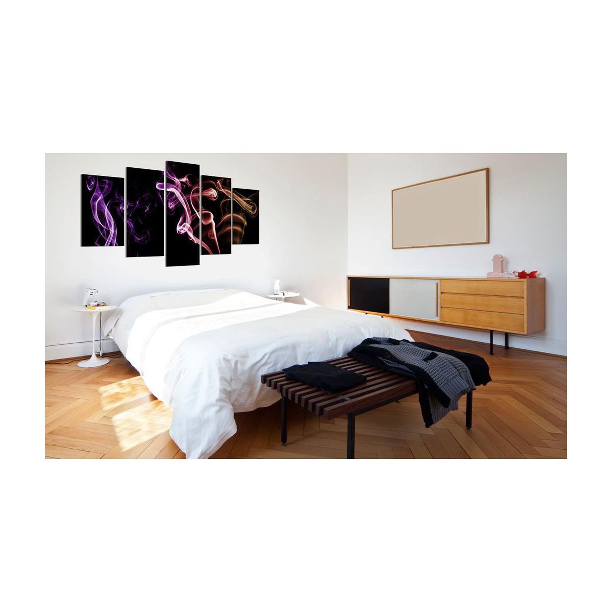 Voir la diapositive 2 : Paris Prix Tableau Imprimé 5 Panneaux  Fumée Colorée