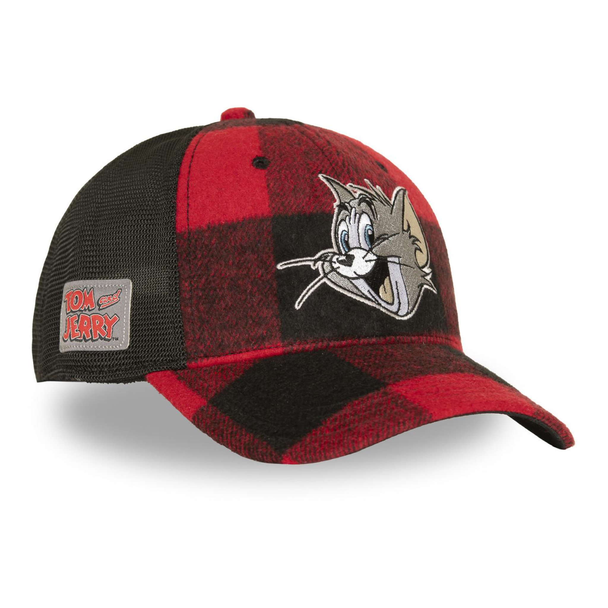 Voir la diapositive 4 : CAPSLAB Casquette baseball avec filet et patch tom & jerry tom