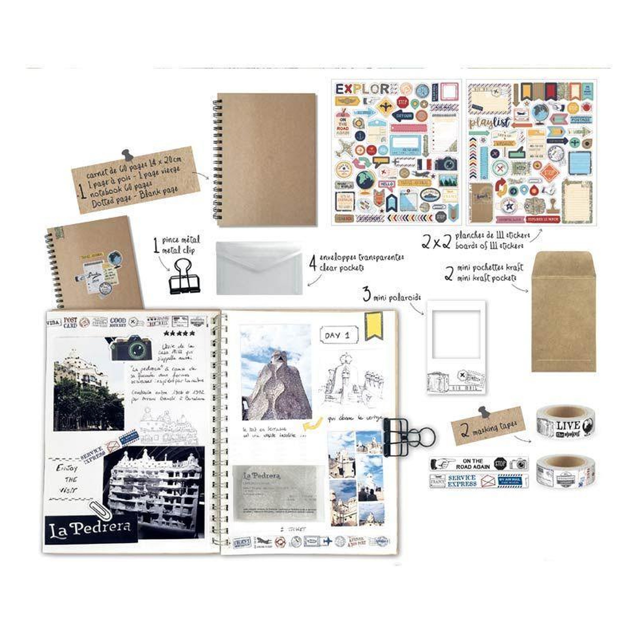 Voir la diapositive 1 : Graine créative Kit carnet de voyage