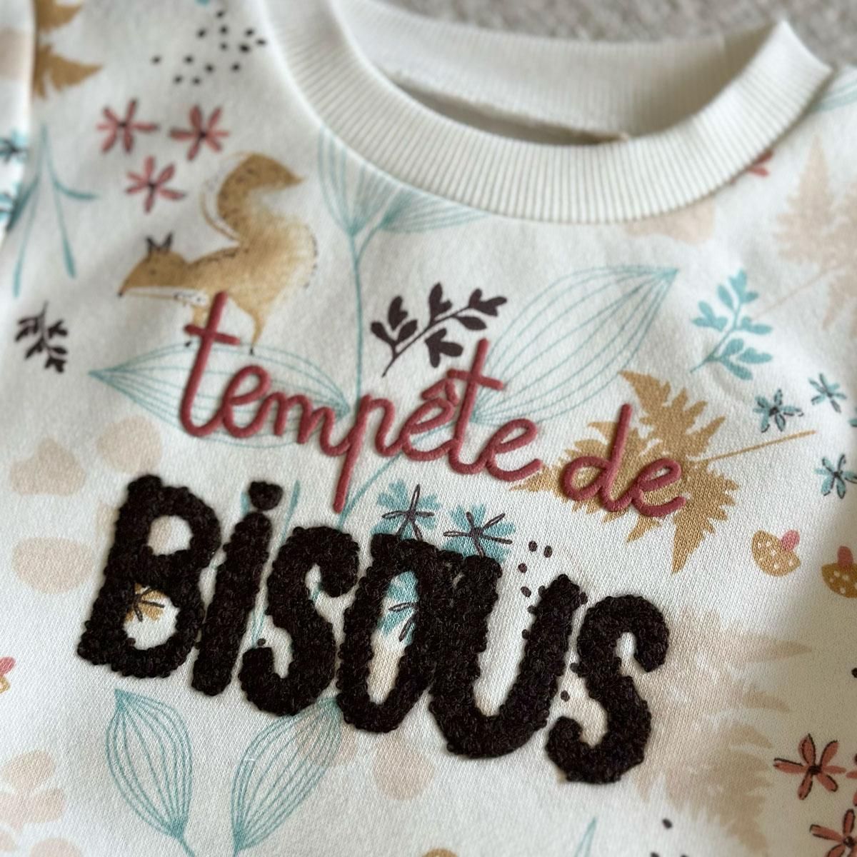 Petit Béguin Sweat-shirt bébé en molleton Bloom