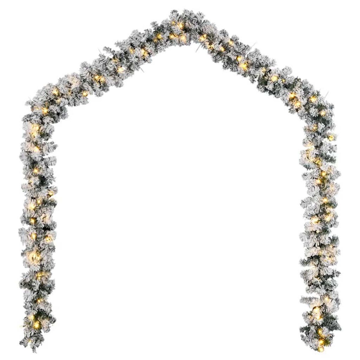 VIDAXL Guirlande de Noël avec lumieres LED vert 5 m PVC