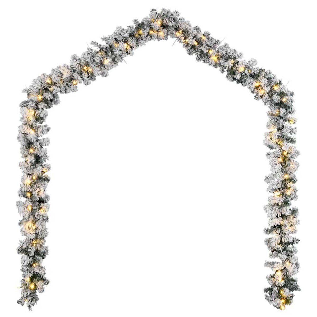 VIDAXL Guirlande de Noël avec lumieres LED vert 5 m PVC