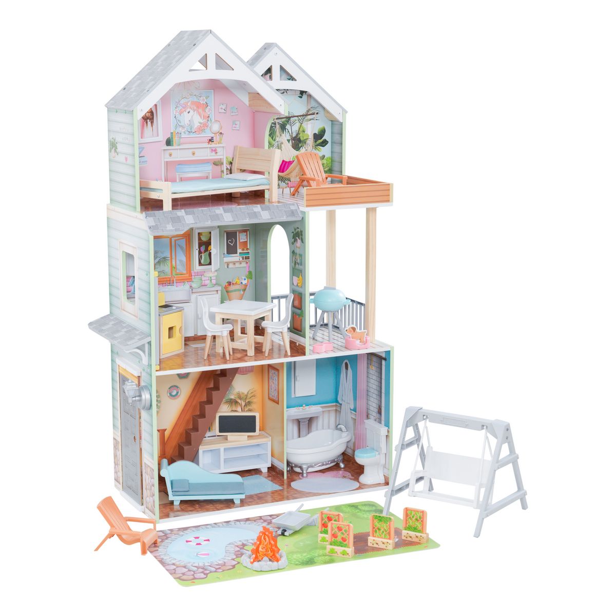 Kidkraft Maison Hallie en bois pour poupées de 30 cm