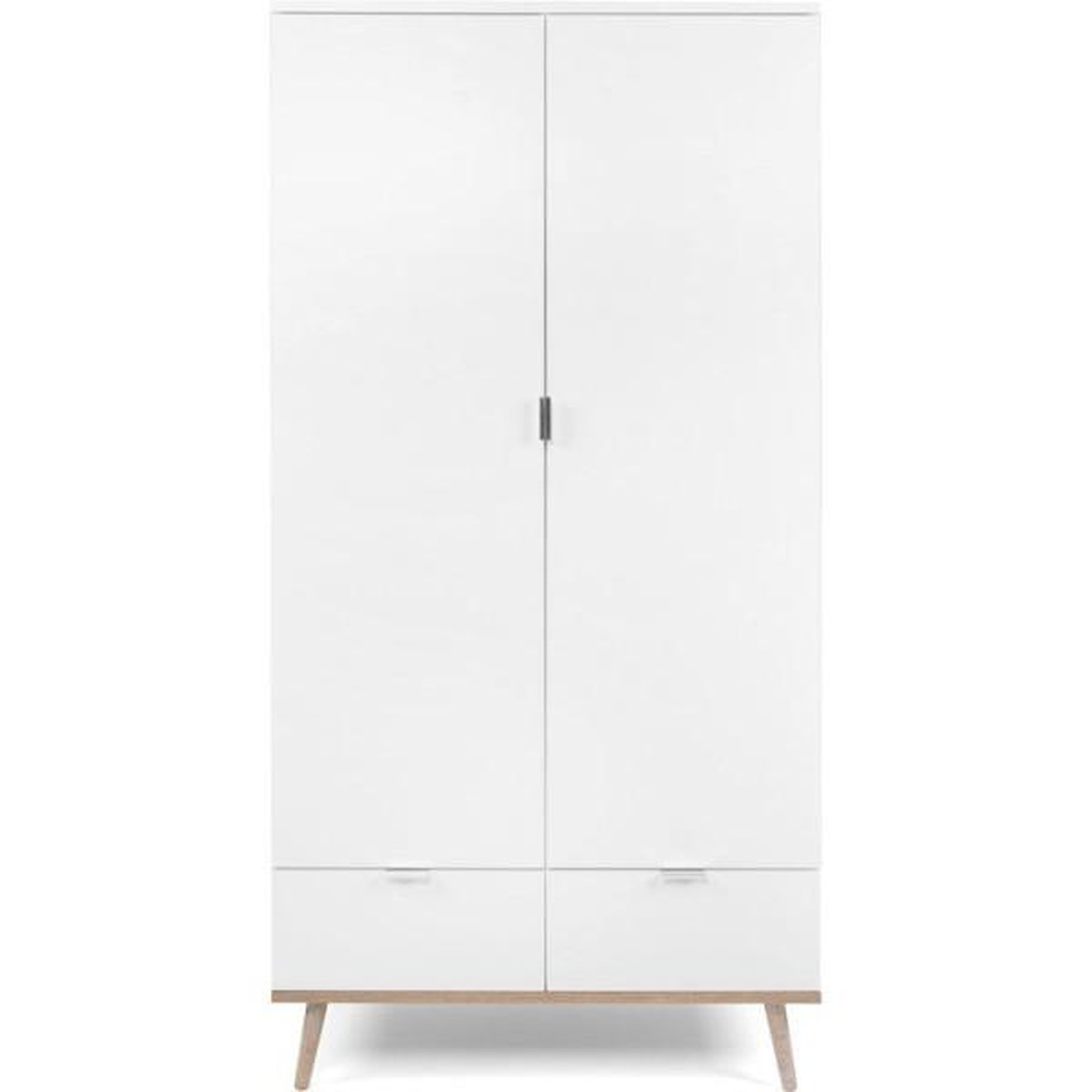 Voir la diapositive 4 : MARKET24 Armoire de chambre - GÖTEBORG 61 - Chene sonoma / Blanc - 2 portes battantes - 90 x 55 x 180 cm