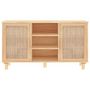 Voir la diapositive 4 : VIDAXL Buffet Marron 105x30x60 cm Bois de pin massif et rotin naturel