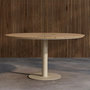 Voir la diapositive 2 : Paris Prix Table de Jardin Ronde en Teck  Croft  120cm Beige