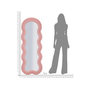 Voir la diapositive 6 : Paris Prix Miroir Mural en Tissu Bouclé  Teddy  160cm Rose