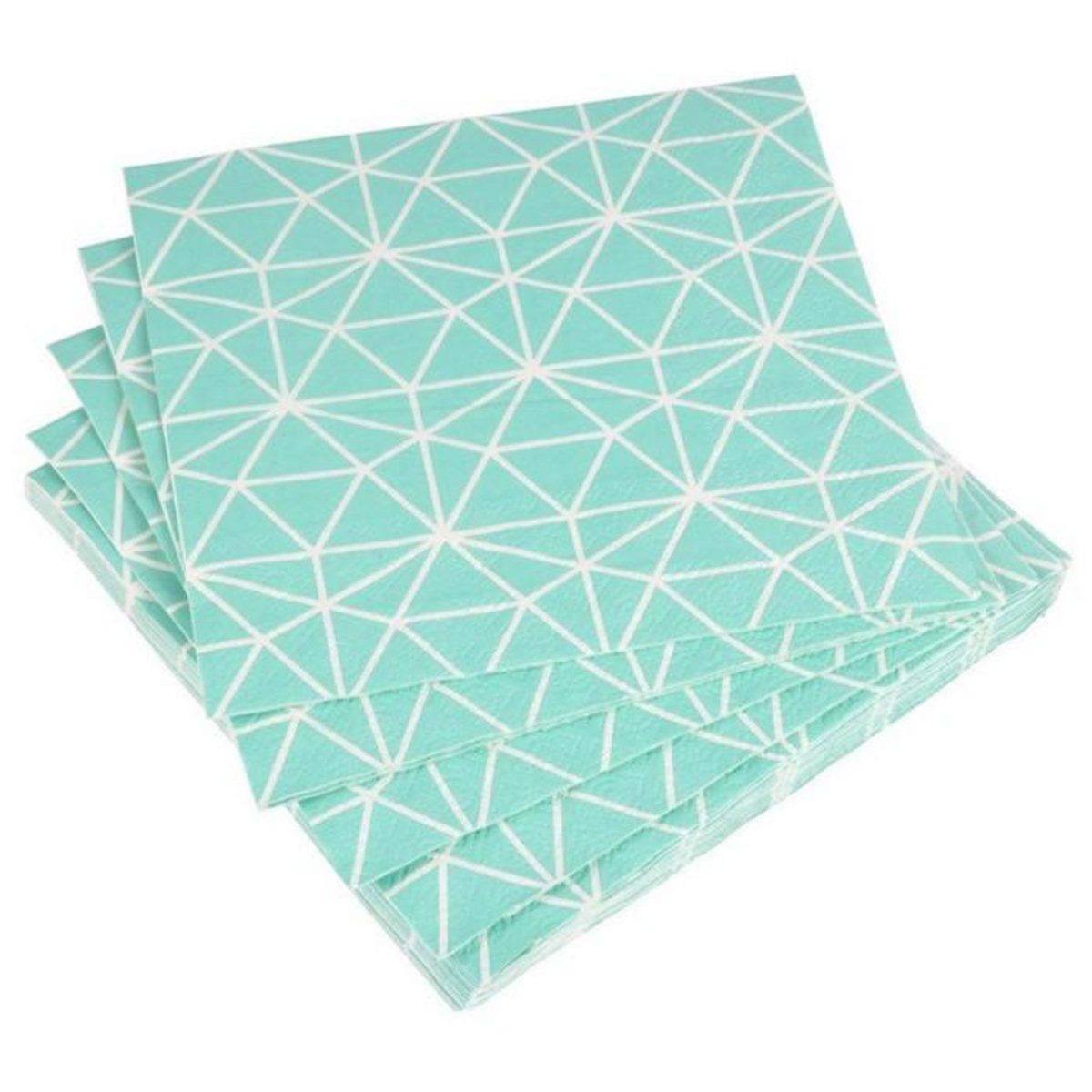 Paris Prix Lot de 20 Serviettes en Papier  Géométrie  33x33cm Menthe