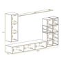 Voir la diapositive 4 : Paris Prix Ensemble Meuble TV Design  Switch II  250cm Noir