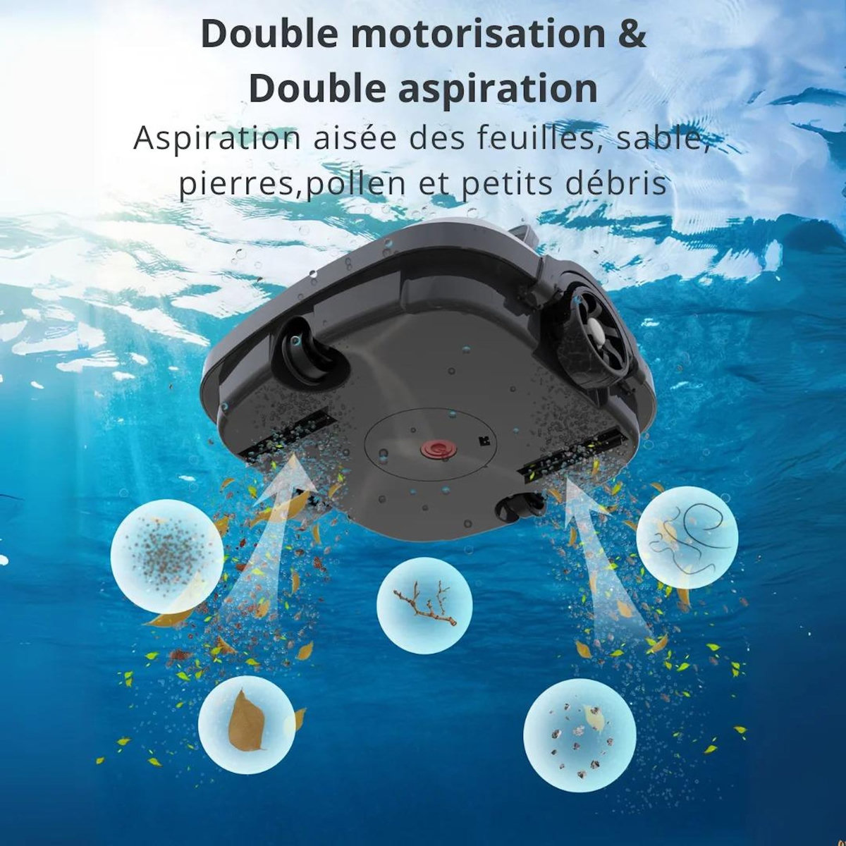 WYBOT Robot électrique de piscine sans fil nettoyage des fonds - osprey 200 max