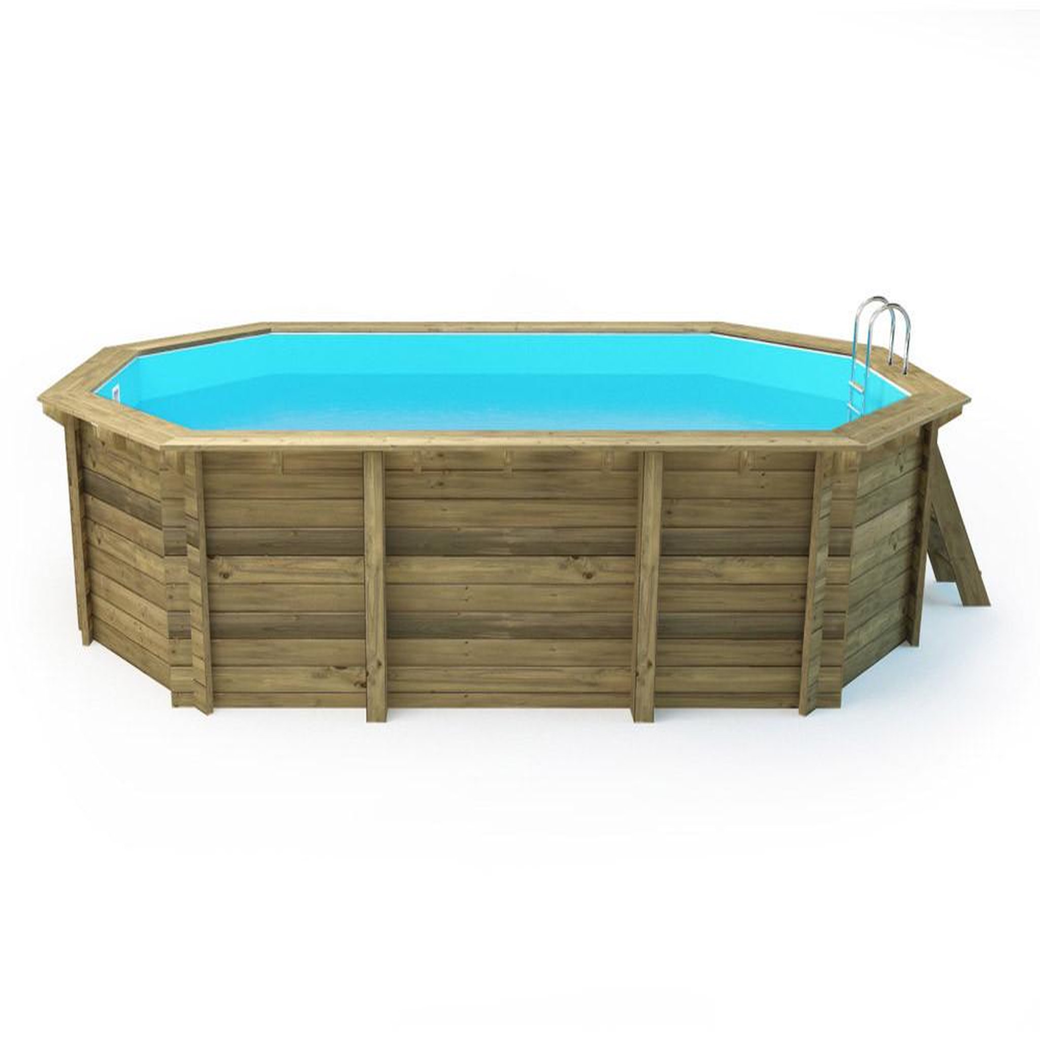 Voir la diapositive 3 : Habitat et Jardin Piscine bois   Palma 130   - 7.57 x 4.07 x 1.31 m