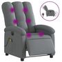 Voir la diapositive 2 : VIDAXL Fauteuil inclinable de massage electrique gris fonce tissu