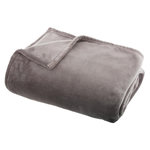 ATMOSPHERA Plaid Doux Uni  Flanel  125x150cm Gris