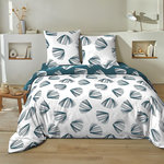 Home collection Parure housse de couette 3 pcs 240x220 cm 100% coton 51 fils cocki