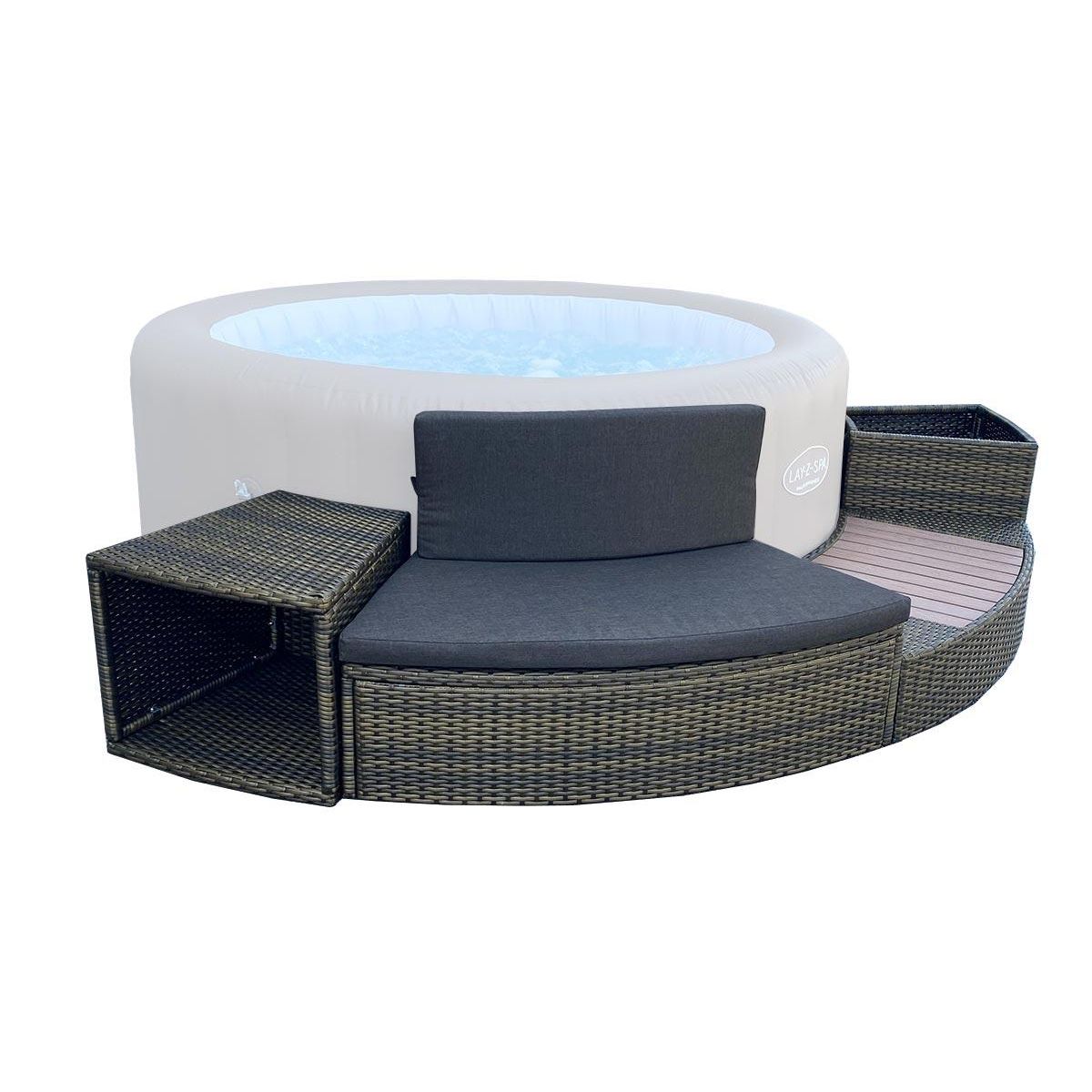 BESTWAY Ensemble mobilier 4 modules pour spa gonflable Lay-Z-Spa rond 180 cm - Bestway
