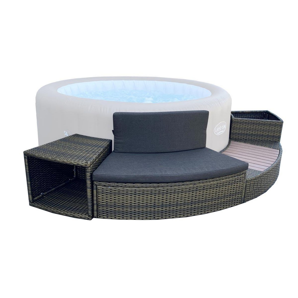 BESTWAY Ensemble mobilier 4 modules pour spa gonflable Lay-Z-Spa rond 180 cm - Bestway