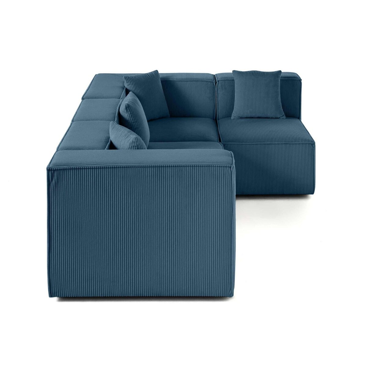 LISA DESIGN Arty - canapé modulable d'angle droit 4 places - en velours côtelé